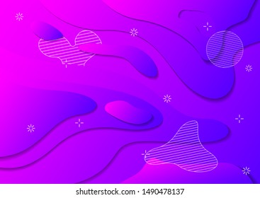 Creative geometric wallpaper. Trendy fluid flow gradient shapes composition. Applicable for gift card, Poster on wall poster template, landing page, ui, ux ,coverbook, baner, social media posted