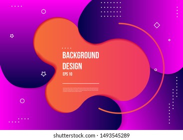 Creative geometric wallpaper. Trendy fluid flow gradient shapes composition. Applicable for gift card, Poster on wall poster template, landing page, ui, ux ,coverbook, baner, social media posted