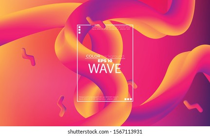 Creative geometric wallpaper. Trendy fluid flow gradient shapes composition. Applicable for gift card,  Poster on wall poster template,  landing page, ui, ux ,coverbook,  baner, social media posted