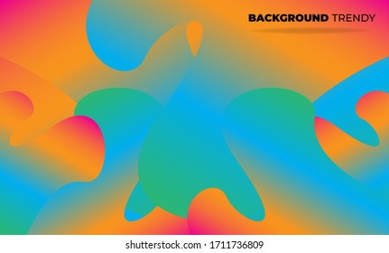 Creative geometric wallpaper. Trendy fluid flow gradient shapes composition. Visual Supply Company background for gift card,  Poster on wall poster template,  landing page, ui, ux ,coverbook,  baner, 