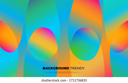   Kreative geometrische Tapete. Trendfarbige Farbverlauf-Zusammensetzung des Flüssigkeitsflusses. Visual Supply Company Hintergrund für Geschenkkarte, Poster auf Wand-Poster-Vorlage, Landing-Page, ui, ux, Coverbook, Banane, 