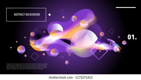 Creative geometric wallpaper. Trendy gradient fluid and liquid shapes composition. Eps10 vector.