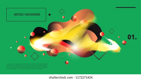 Creative geometric wallpaper. Trendy gradient fluid and liquid shapes composition. Eps10 vector.