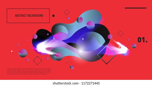 Creative geometric wallpaper. Trendy gradient fluid and liquid shapes composition. Eps10 vector.