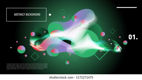Creative geometric wallpaper. Trendy gradient fluid and liquid shapes composition. Eps10 vector.