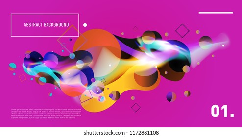 Creative geometric wallpaper. Trendy gradient fluid and liquid shapes composition. Eps10 vector.