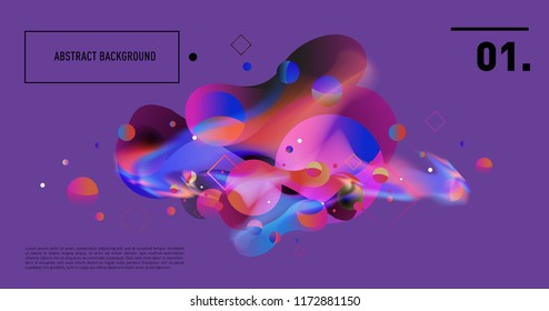 Creative geometric wallpaper. Trendy gradient fluid and liquid shapes composition. Eps10 vector.