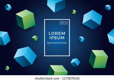 Creative geometric wallpaper. Trendy gradient shapes composition