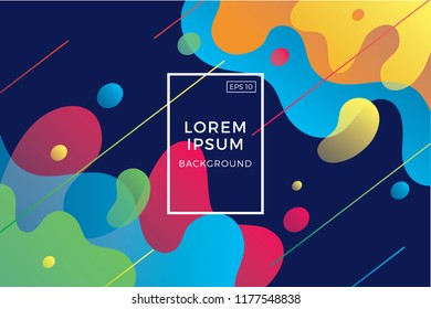Creative geometric wallpaper. Trendy gradient shapes composition