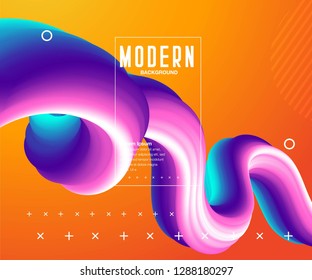 Creative geometric wallpaper. Trendy gradient shapes composition