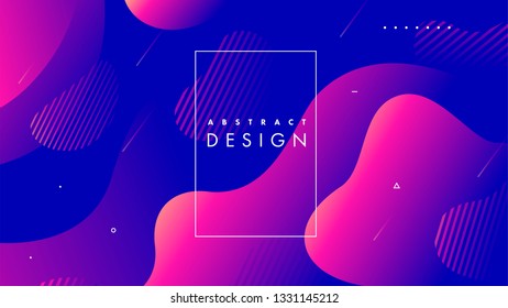 Creative geometric wallpaper. Trendy gradient shapes composition. Eps10 vector.