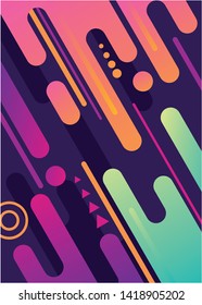 Creative geometric wallpaper. Trendy gradient shapes composition. Eps10 vector