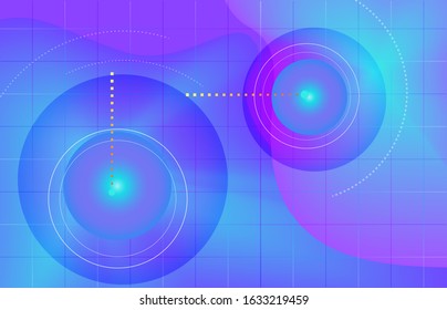 Creative geometric wallpaper. Trendy gradient shapes composition. 