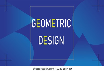 Creative geometric wallpaper. Trendy gradient shapes composition. Eps10 vector.Monochrome design greeting card, modern party invitation, halloween holiday menu,t shirt design etc.classic blue color.
