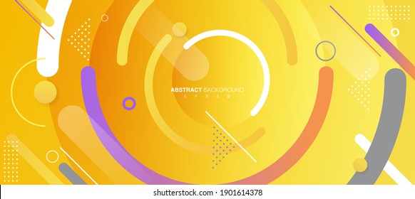 Kreatives geometrisches Bildschirmhintergrund. Trendy Gradient Shapes Zusammensetzung. Farbe des Jahres 2021. Vektor EPS10
