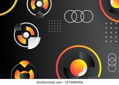 Creative geometric wallpaper. Trendy gradient shapes composition.backgrounds for the cover of magazines, Banner, Poster.