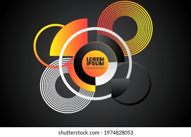 Creative geometric wallpaper. Trendy gradient shapes composition.backgrounds for the cover of magazines, Banner, Poster.