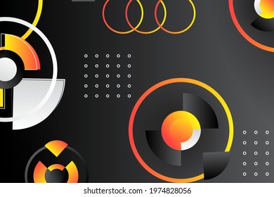 Creative geometric wallpaper. Trendy gradient shapes composition.backgrounds for the cover of magazines, Banner, Poster.