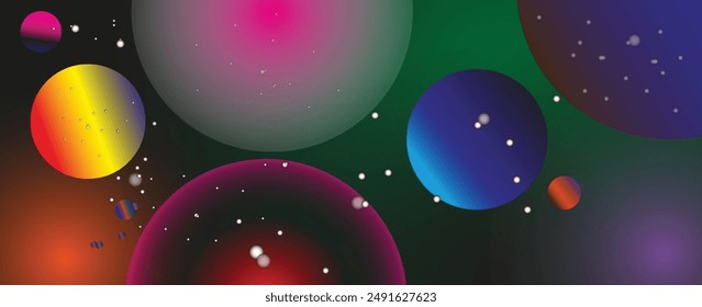 Creative geometric wallpaper. Trendy gradient shape composition. Vector