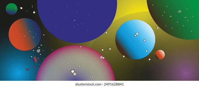Creative geometric wallpaper. Trendy gradient shape composition. Vector