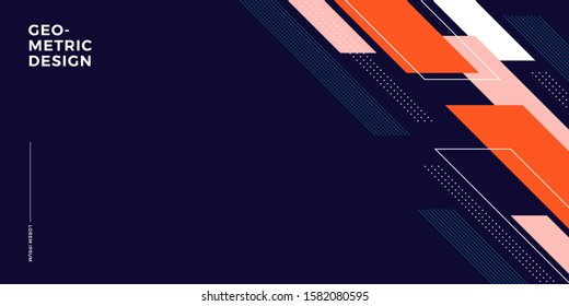 Creative geometric wallpaper. Trendy shapes composition. Eps10 vector.