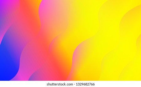creative geometric wave shape with gradient color. Vector illustration. Design for golographic composition