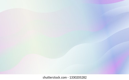 creative geometric wave shape with gradient color. Vector illustration. Design for golographic composition.