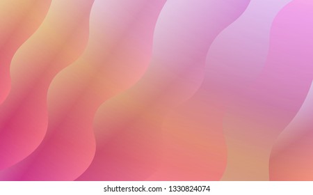 Creative geometric wave shape with gradient color. Vector illustration. Design for holographic composition.