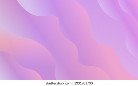 Creative geometric wave shape with gradient color. Vector illustration. Design for holographic composition.