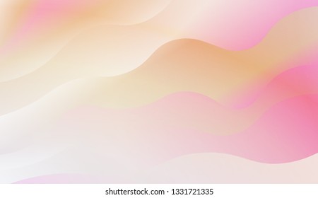creative geometric wave shape with gradient color. Vector illustration. Design for landing page