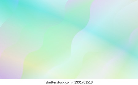 creative geometric wave shape with gradient color. Vector illustration. Design for golographic composition