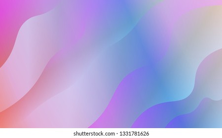 creative geometric wave shape with gradient color. Vector illustration. Design for landing page.
