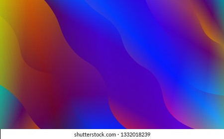 creative geometric wave shape with gradient color. Vector illustration. Design for golographic composition.