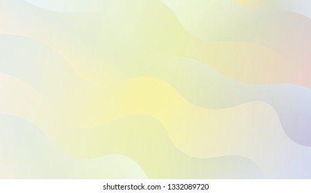 Creative geometric wave shape with gradient color. Vector illustration. Design for holographic composition.