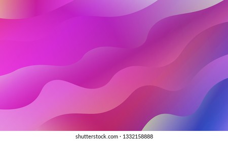 creative geometric wave shape with gradient color. Vector illustration. Design for landing page
