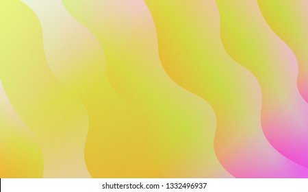creative geometric wave shape with gradient color. Vector illustration. Design for golographic composition