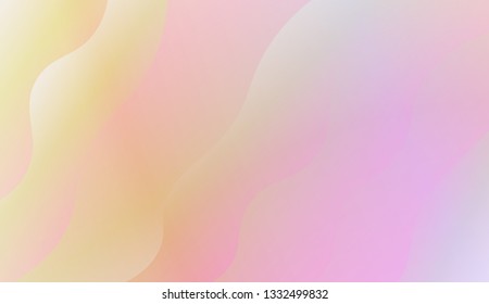 creative geometric wave shape with gradient color. Vector illustration. Design for golographic composition.