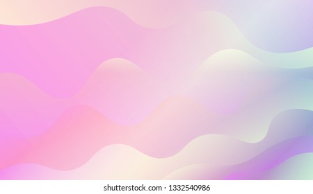 creative geometric wave shape with gradient color. Vector illustration. Design for landing page.