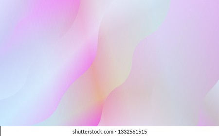 creative geometric wave shape with gradient color. Vector illustration. Design for golographic composition