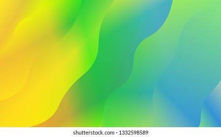 Creative geometric wave shape with gradient color. Vector illustration. Design for holographic composition.