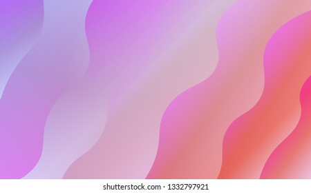creative geometric wave shape with gradient color. Vector illustration. Design for golographic composition