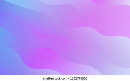 creative geometric wave shape with gradient color. Vector illustration. Design for golographic composition