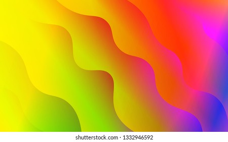 creative geometric wave shape with gradient color. Vector illustration. Design for landing page.