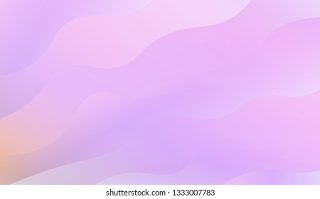 Creative geometric wave shape with gradient color. Vector illustration. Design for holographic composition.