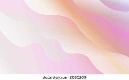 creative geometric wave shape with gradient color. Vector illustration. Design for golographic composition.