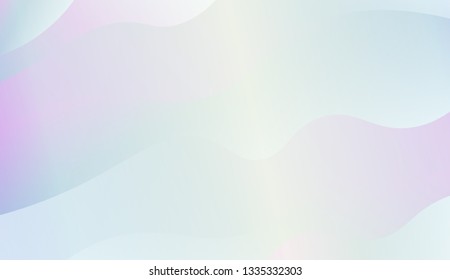 creative geometric wave shape with gradient color. Vector illustration. Design for golographic composition.