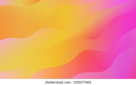 creative geometric wave shape with gradient color. Vector illustration. Design for landing page.