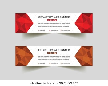 Creative Geometric Web Banner Design Template
