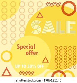 Design-Vorlage für die kreative Geometrie und Plakatdesign für Zeitschriften, Broschüren, Banner, Verkaufsförderung und Flyer