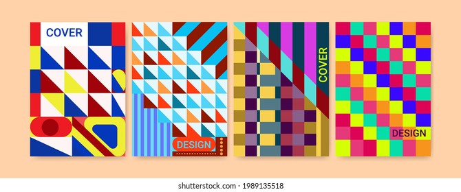 creative geometry cover and poster design for magazine, banner, flyer, brochure and sales promotion